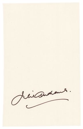 Lot #585 Julie Andrews Signature