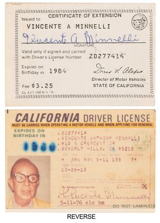 Lot #678 Vincente Minnelli Document Signed