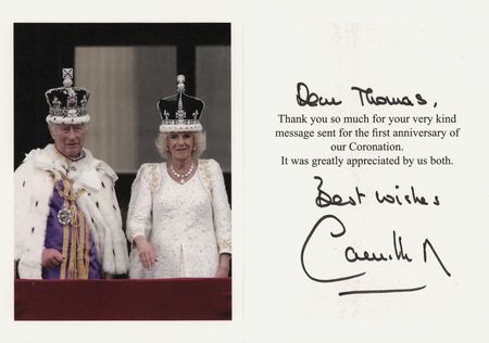 Lot #219 Camilla, Queen Consort Signed Coronation