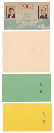 Lot #108 John F. Kennedy Inauguration Ceremonies and Inaugural Ball (4) Tickets and Stubs - Image 2