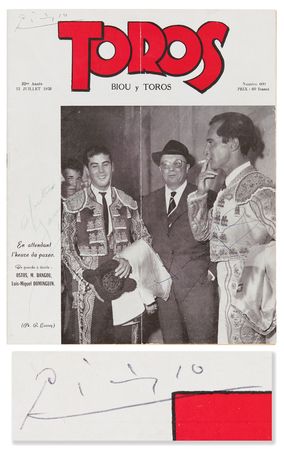 Lot #439 Pablo Picasso Signed Toros Magazine