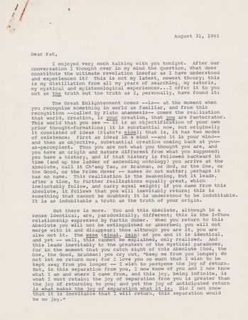 Lot #490 Philip K. Dick Typed Letter Signed on 