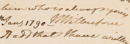 Lot #172 William Wilberforce Autograph Letter Signed on Politics and Abolition: 