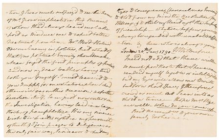 Lot #172 William Wilberforce Autograph Letter Signed on Politics and Abolition: 