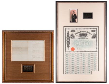 Lot #213 19th-Century Statesmen: William Hunter and Samuel J. Tilden (2) Signed Items - Image 1