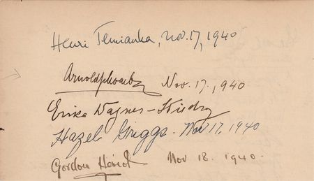 Lot #555 Arnold Schoenberg Signature