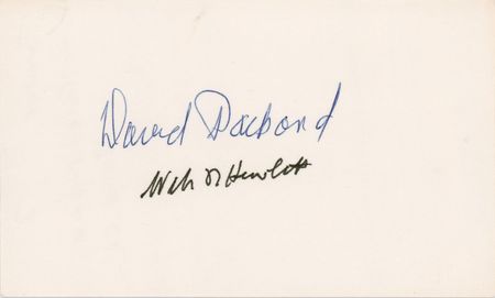 Lot #246 Bill Hewlett and Dave Packard Signatures