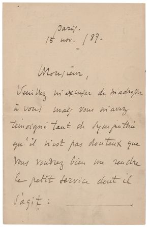 Lot #545 Jules Massenet Autograph Letter Signed - Image 1