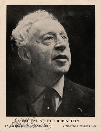 Lot #552 Arthur Rubinstein Signed Photograph