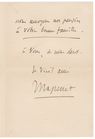 Lot #546 Jules Massenet Autograph Letter Signed - Image 2