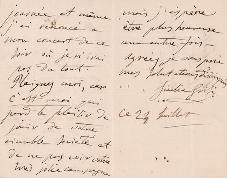 Lot #535 Giulia Grisi Autograph Letter Signed - Image 2