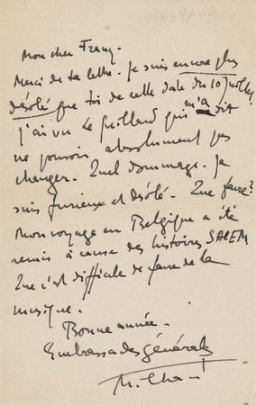 Lot #549 Darius Milhaud Autograph Letter Signed
