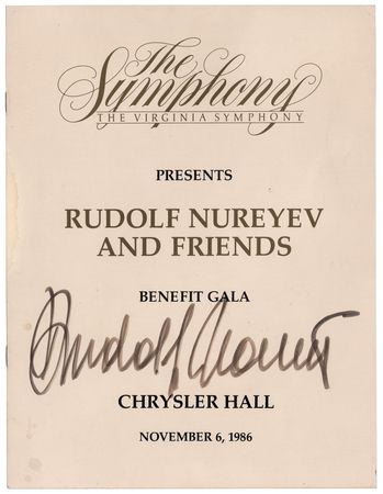 Lot #694 Rudolf Nureyev Signed Concert Program - Image 1