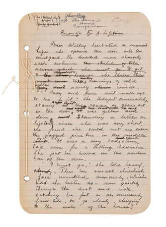Lot #486 Pearl S. Buck Handwritten Manuscript for 