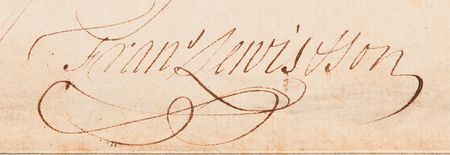 Lot #149 Francis Lewis Autograph Letter Signed on NYC's Reaction to the Battles of Lexington and Concord: 