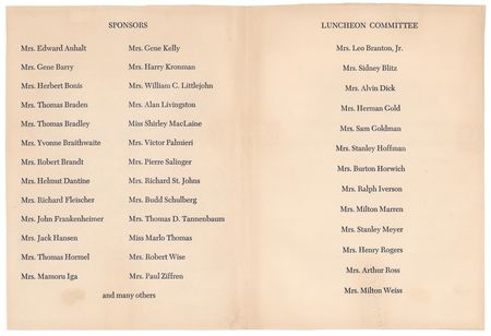 Lot #261 Robert F. Kennedy Signed 1968 'Volunteers for Kennedy? Campaign Luncheon Program - Dated a Week Before His Assassination - Image 2