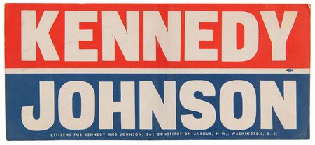 Lot #37 John F. Kennedy Presidential Inauguration Archive: 'No Parking' Street Sign, Parade Ticket Stub, Deluxe Program, Pins, and Bumper Sticker - Image 5