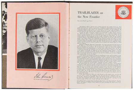 Lot #37 John F. Kennedy Presidential Inauguration Archive: 'No Parking' Street Sign, Parade Ticket Stub, Deluxe Program, Pins, and Bumper Sticker - Image 6