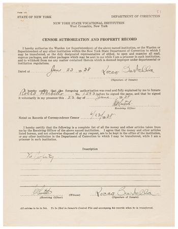 Lot #755 Rocky Graziano Prison Archive: (45+) Documents with (8) Early Autographs (