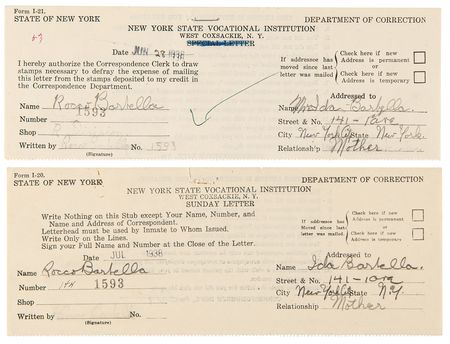 Lot #755 Rocky Graziano Prison Archive: (45+) Documents with (8) Early Autographs (