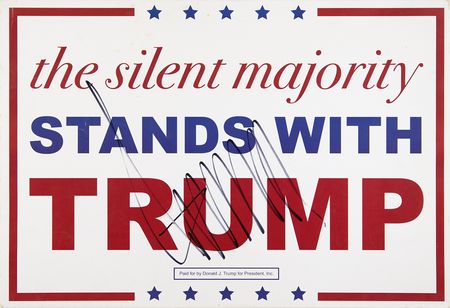 Lot #67 Donald Trump Signed 'The Silent Majority'