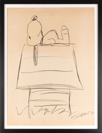 Lot #465 Charles Schulz Signed Oversized Original Sketch of Snoopy - Image 3