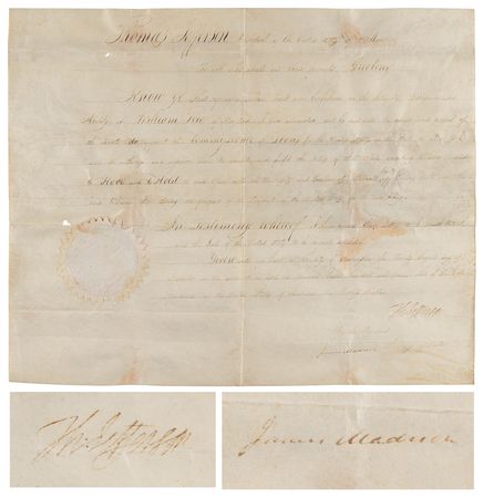 Lot #4 Thomas Jefferson and James Madison Document Signed, Appointing a Founder as Commissioner of Loans - Image 1