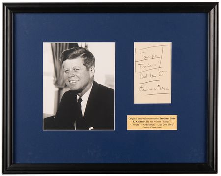 Lot #804 John F. Kennedy Handwritten Notes as President - Image 1