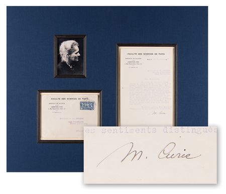Lot #803 Marie Curie Typed Letter Signed from the Radium Institute - offering her condolences on the passing of a radiochemistry pioneer - Image 1