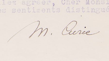 Lot #803 Marie Curie Typed Letter Signed from the Radium Institute - offering her condolences on the passing of a radiochemistry pioneer - Image 4