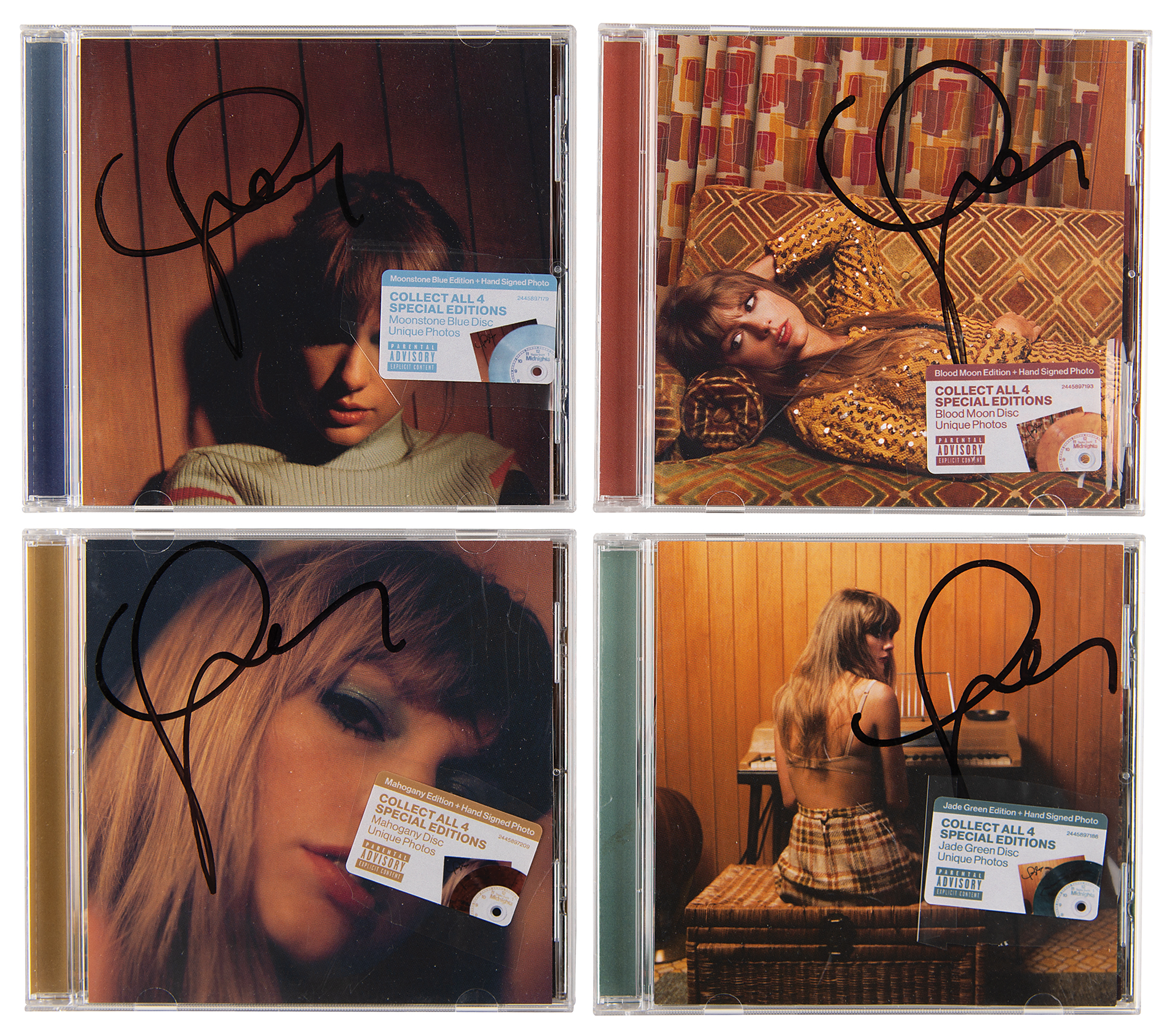 Taylor Swift Signed Complete Set of (4) Limited Edition