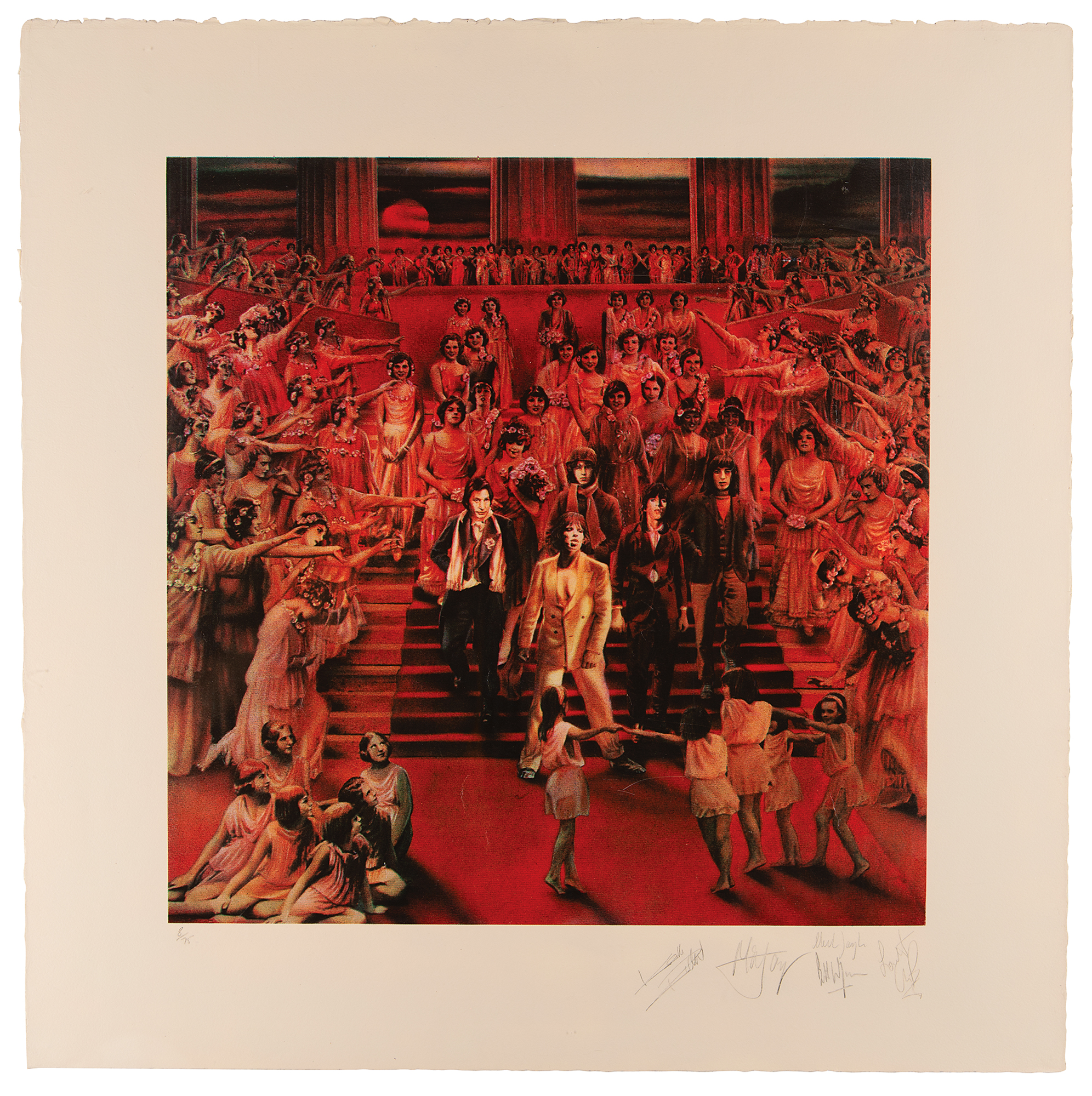 Ｉｔ‘ｓ Ｏｎｌｙ…』Ｐａｃｋａｇｅ ｓｉｇｎｅｄ ｂｙ Ｍｉｃｋ Ｔａｙｌｏｒ Rolling Stones – Full Band Signed Limited Edition Lithograph