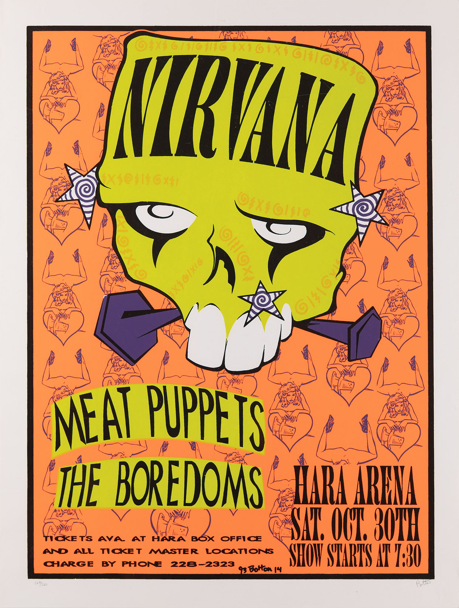Nirvana 1993 Dayton Concert Poster (Limited Edition, #169