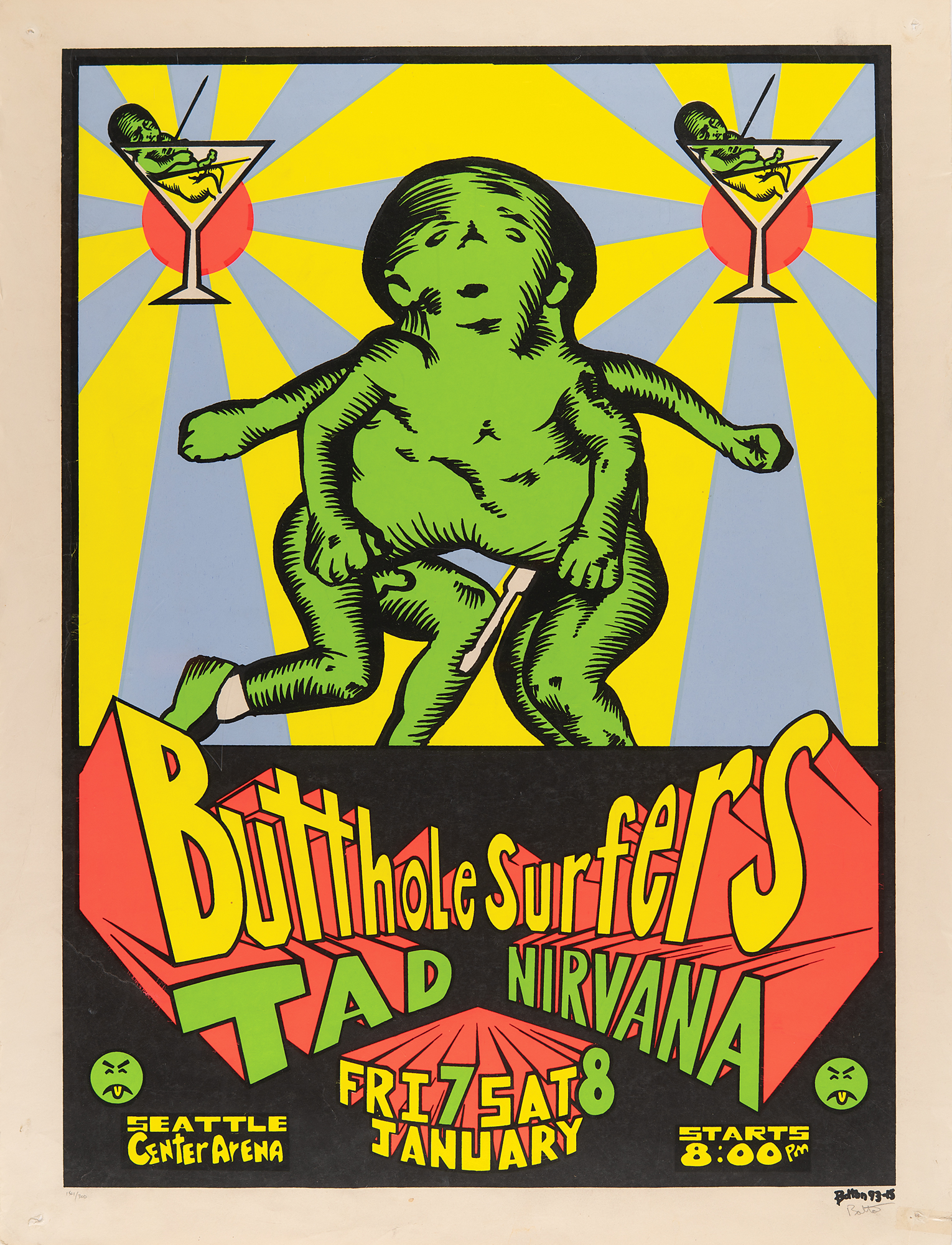 Nirvana 1994 Seattle Concert Poster (Limited Edition, #154