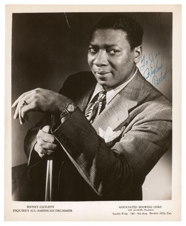 Lot #7187 Big Sid Catlett Signed Photograph