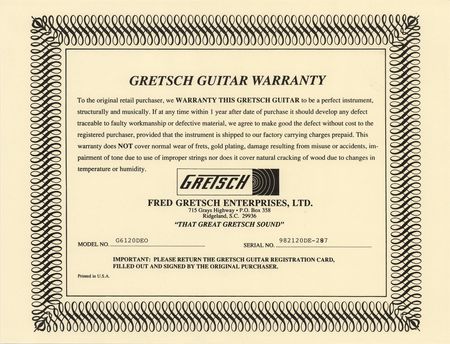 Lot #7219 Duane Eddy Signed Gretsch Signature Model Electric Guitar - Image 12