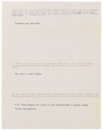 Lot #7015 John Lennon Signed Typed Letter and Signed Questionnaire to a Patient at the New York Psychiatric Institute - 