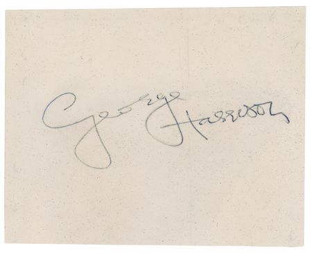 Lot #7070 George Harrison Signature - Image 1