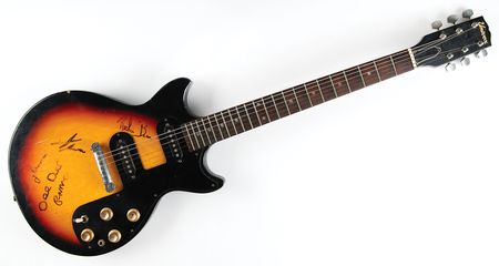 Lot #7306 Ramones Signed Univox Electric Guitar with Rare 