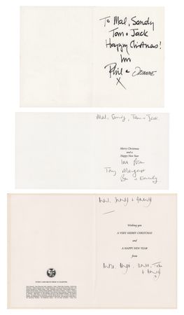 Lot #7279 Genesis (3) Signed Christmas Cards - Image 1