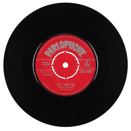 Lot #7005 Beatles Signed 'Love Me Do / P.S. I Love You' 45 RPM Single Record - Parlophone UK First Pressing - Signed One Day After Its Release - Image 3