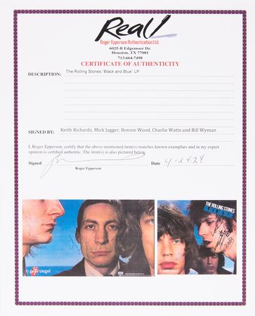 Lot #7124 Rolling Stones Signed Album - Black and Blue - Image 8