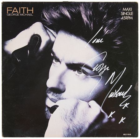 Lot #7451 George Michael Signed Single Album -