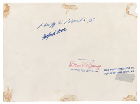 Lot #7234 Manfred Mann Signed Photograph by Dezo Hoffmann - Image 2