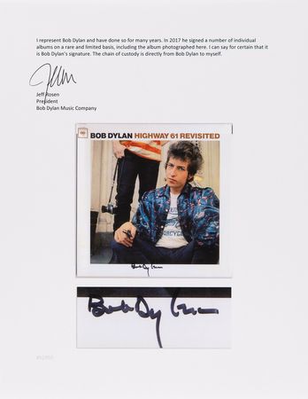 Lot #7094 Bob Dylan Signed Album - Highway 61 Revisited - Image 6