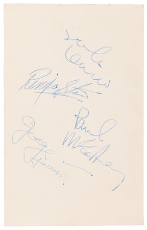 Lot #7003 Beatles Signed 'A Hard Day's Night' Royal World Premiere Ticket - The Only Known Band-Signed Example - Image 2