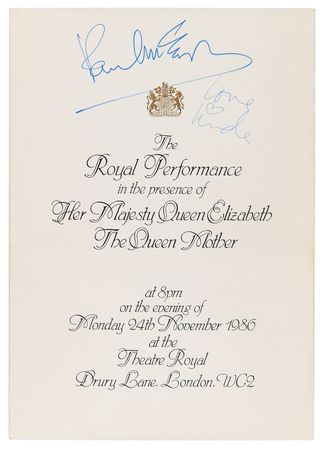 Lot #7035 Paul and Linda McCartney Signed 1986