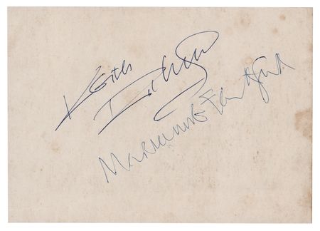 Lot #7136 Keith Richards and Marianne Faithfull