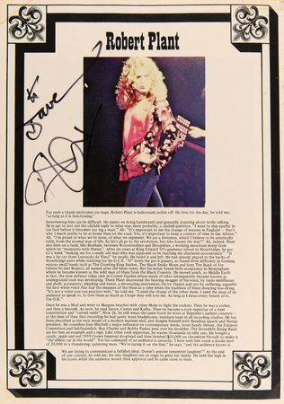 Lot #7159 Robert Plant and Jimmy Page Signed Led Zeppelin 1975 Earl’s Court Concert Program - Image 2