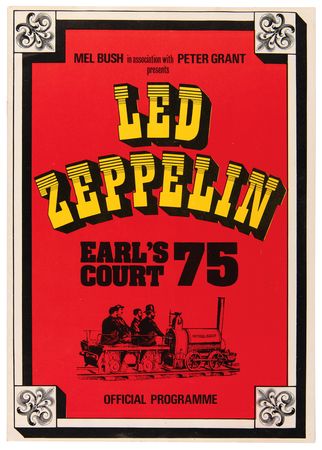 Lot #7159 Robert Plant and Jimmy Page Signed Led Zeppelin 1975 Earl’s Court Concert Program - Image 6